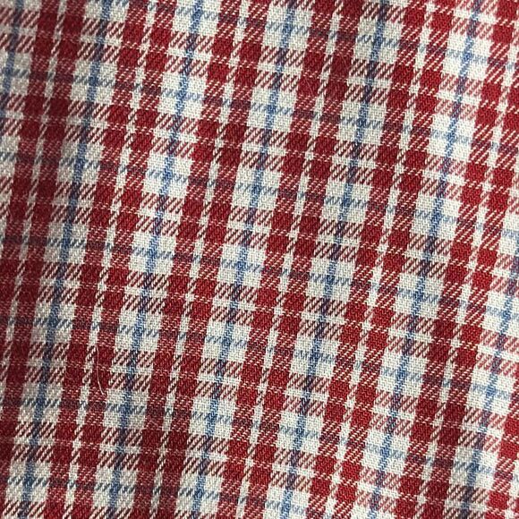 Peter Millar Red Blue Plaid  Long Sleeve Button Down size Large L - Picture 4 of 9